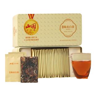 【赠试喝】山国工夫茶广东新会陈皮老白茶贡眉小方片茶叶礼盒送礼