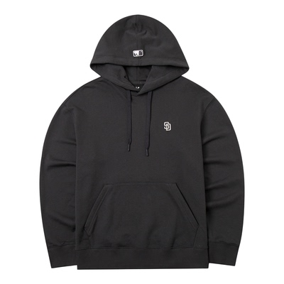 MLB卫衣男女同款新款炭灰色连帽时尚运动套头休闲服3AHDB0144