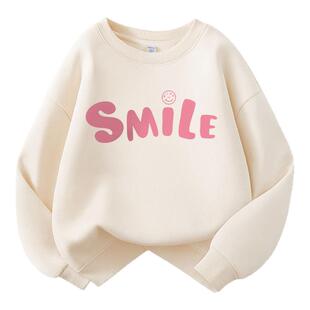 马卡乐童装女童卫衣春秋2026新款儿童圆领套头衫洋气透气上衣学生