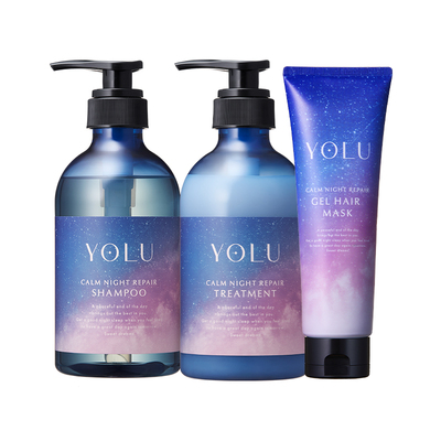 YOLU晚安洗发水护发素修护发膜清洁修护柔顺润泽水润焕耀洗护套装