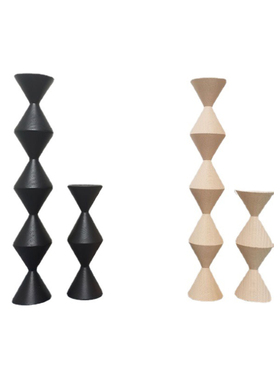 集饰无尽柱北欧客厅原木色摆件家居样板间酒店创意几何装饰摆设