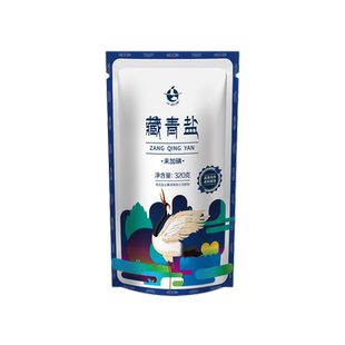 云鹤藏青盐320g青海湖盐未加碘盐食盐家用无抗结剂食用盐高原湖盐