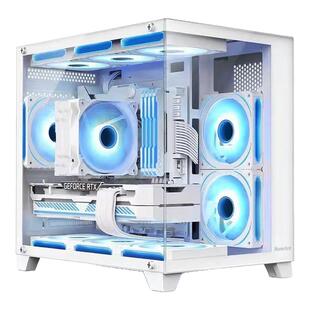航嘉S920暴风雪S960无立柱海景房电脑机箱主机matx水冷白色游戏