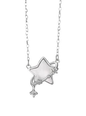 猫蛰S999足银贝壳星星项链