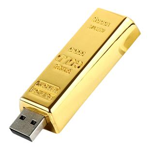 USB3.0高速U盘256G金属大容量优盘128g金条金砖金块优盘 定制刻字
