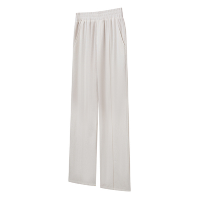 AFTERGLOW夏季天丝亚麻面料修身直筒长裤 老钱透气松弛感休闲裤