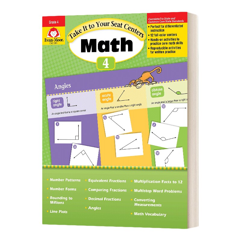 英文原版 Take it to your seat math centers grades 4 核心技能训练系列 数学 四年级 英文版 进口英语原版书籍儿童全英语书