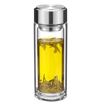 双层透明泡茶杯男女高硼硅玻璃杯