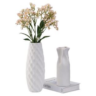 极简创意花瓶陶瓷客厅摆件干花陶瓷花插装饰现代家居水培花器白色