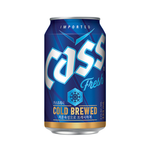 韩国进口cass凯狮啤酒355ml原装精酿扎啤原浆罐装整箱清爽易拉罐