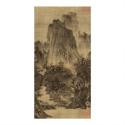 北宋李成山水复制临摹艺术微喷