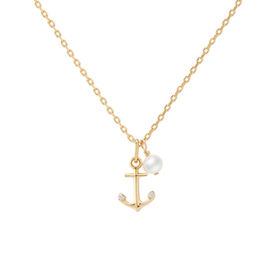 terra 小船锚珍珠项链女精致简约时尚通勤百搭闺蜜七夕情人节礼物