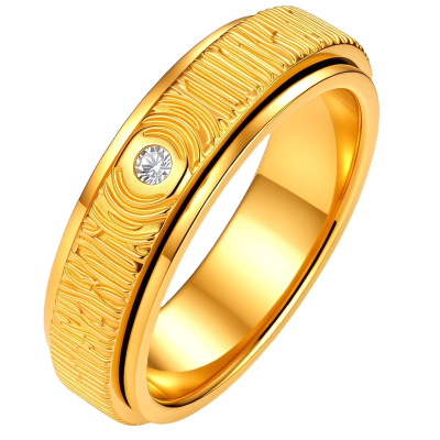 指环复古男女饰品小号6号ring镶