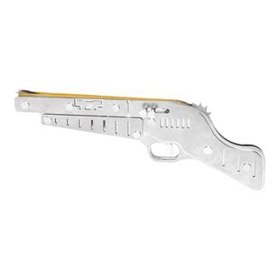 不锈钢98K全金属模型摆件枪可拉膛12连发射玩具软弹橡皮筋枪弹弓