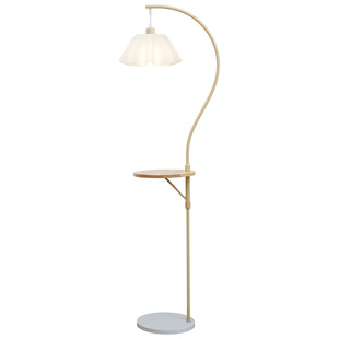 中古风落地灯客厅原木风氛围高级感钓鱼灯装饰台灯卧室床头沙发旁