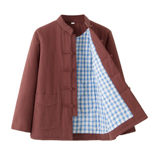 民族风女装唐装外套冬装棉花棉袄中式茶服女保暖棉衣盘扣上衣棉服