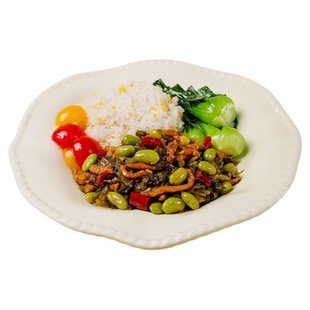 菜报告雪菜毛豆肉丝料理包商用外卖快餐盖饭半成品预制菜加热即食