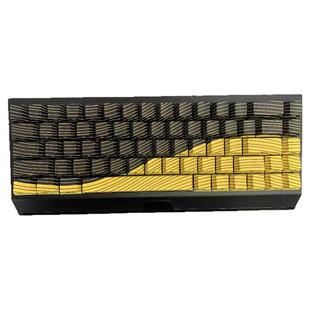 Wooting 60HE/60HE+PBT五面热升华侧刻黄色波纹键帽等高线原厂