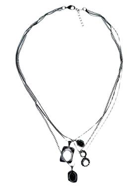 黑色系休闲个性小众设计多层项链