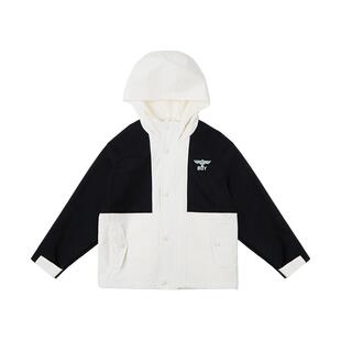 BOY童装25秋冬新款儿童户外外套时尚潮流连帽休闲上衣男童女童