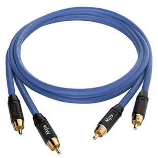 Mps发烧6N无氧铜镀银RCA双莲花头音频线二对二HiFi音响信号连接线