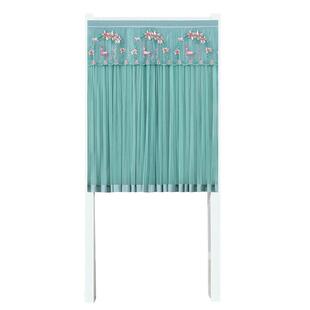 蕾丝门帘家用四季半截免打孔魔术贴短帘卧室厨房卫生间半帘纱帘