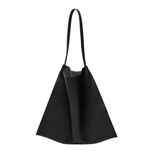 VIVI&PERA 2025新款托特包黑色单肩包包软皮上课大包大容量通勤包