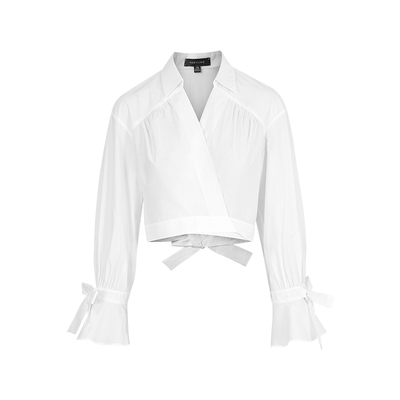 MARYLINGV领交叉绑带衬衣