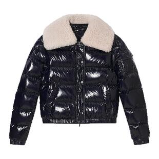 PSALTER诗篇摩登休闲短款可拆毛领亮面羽绒服女2025冬款