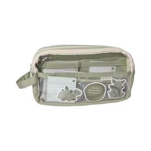 二次元痛包透明笔袋纯色系可放吧唧双层大容量2026新款多巴胺文具盒初中女生笔盒设计感小众食量夹层小卡谷子