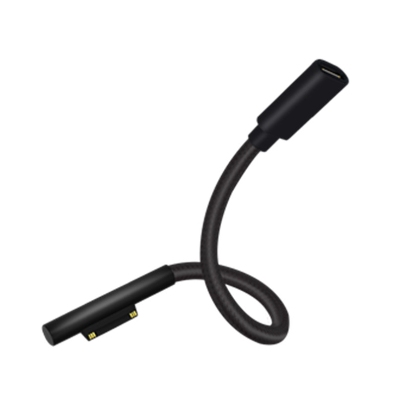 pd诱骗转换线Type-C母头转苏菲平板usb-c转surface pro充电线15cm
