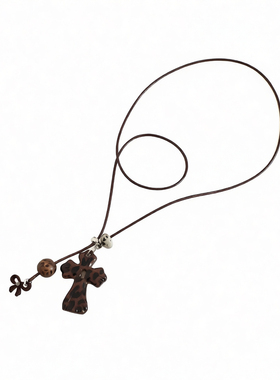 十字架抽拉式吊坠项链