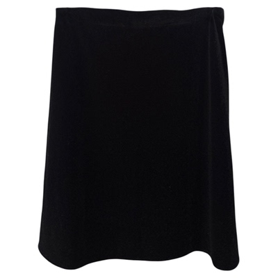 秒发！OUNCE黑色丝绒半身裙韩国东大门25冬新款纯色简约中长裙女