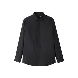 HLA/海澜之家轻商务行政长袖衬衫2025秋季新款含羊毛正装衬衣男