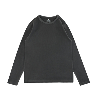 匹戏300gT恤男重磅长袖纯棉圆领厚团体订做定制工作服logo文化衫