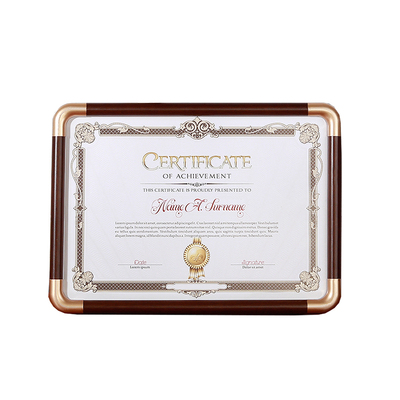 仿铜角实木证书框高级感a4A3龙骨背板相框摆台荣誉授权书证件挂墙