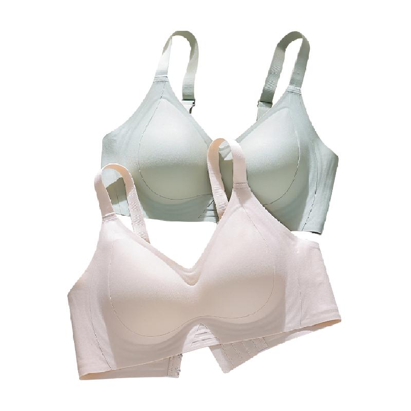 猫人无痕内衣文胸女大胸显小胸聚拢无钢圈美背心式防下垂大码胸罩