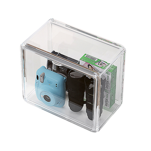 拍立得相机电池收纳盒桌面防尘ccd单反相机镜头配件相纸置物架子