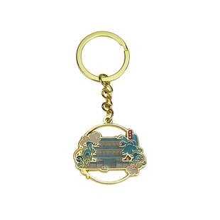金属钥匙扣定制烤漆珐琅镀金镀银钥匙挂件定做logo钥匙挂扣制作