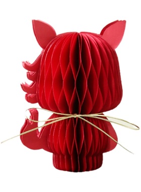 新年装饰品红色马摆件客厅桌面立体折纸2026过年氛围布置乔迁礼物