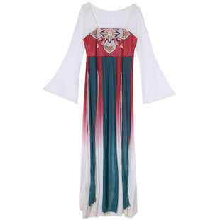 儿童古典舞演出服飘逸中国风长裙扇子舞纱衣女童汉唐练功舞蹈服装