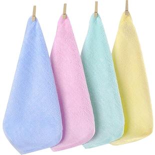 儿童毛巾竹纤维小方巾洗脸擦汗纯棉柔软不掉毛全棉家用超软洗脸巾