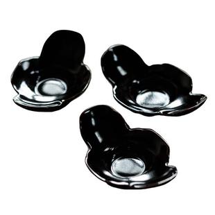 觅白乌金釉杯垫元宝茶杯托防烫隔热茶道配件中式禅意陶瓷茶船摹古