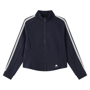 云上生活【青鸟外套】立领棒球服运动条杠撞色短款外套女春秋上衣