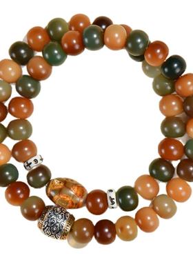 双圈手串天然菩提根文玩佛珠