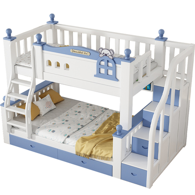 上下床双层床多功能上下铺全实木高低床儿童床子母床大人两层木床