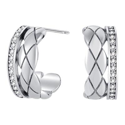 一撇一捺YPYN星际转动不规则耳钉女925银C圈耳环秋季新款