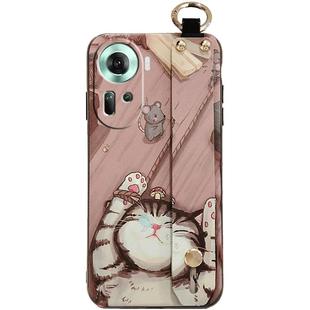 适用OPPORENO11F国际版手机壳RENO10PRO海外14腕带RENO13F保护套A79 5G卡通15C硅胶A78防摔A58全包边2情侣A38