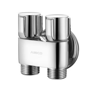 埃美柯amico 一进二出水阀三通全铜角阀洗衣机马桶增压喷枪免打孔