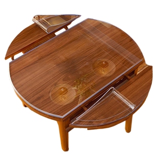 可伸缩餐桌桌垫家用保护软玻璃折叠圆椭圆形防油防水防烫免洗桌布